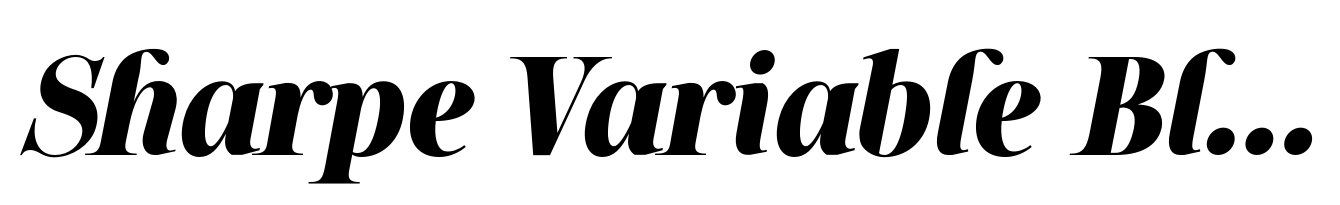 Sharpe Variable Black Italic